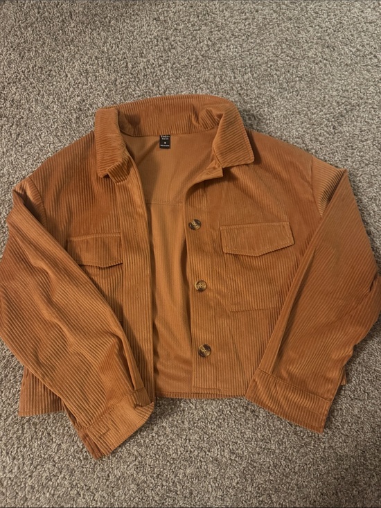 Emery Rose Jackets & Blazers - Corduroy Utility Jacket in Rust
